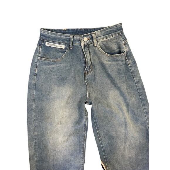 Locketomy Denim Jeans Womens M/28 Blue High Rise Wide Leg Light Wash Boho - Picture 3 of 12